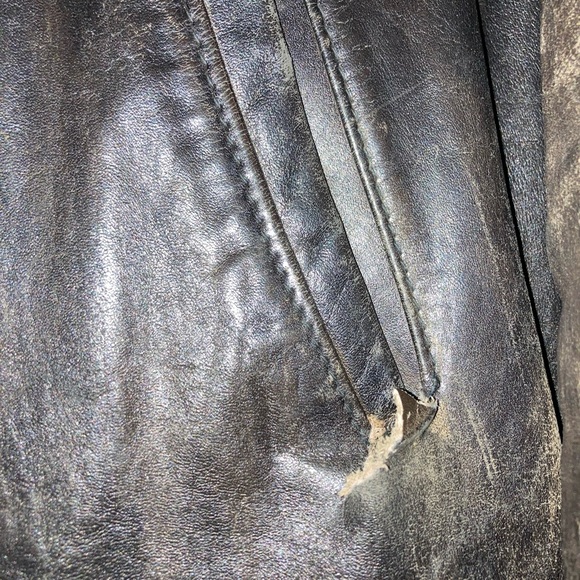 Faux Fur Lined Leather Jacket - Picture 4 of 4